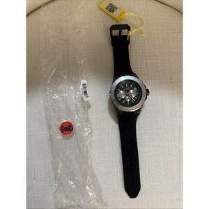 Invicta Mens AVIATOR VOYAGE Multi Function Black‎ Silver Dial SS Nautical Watch